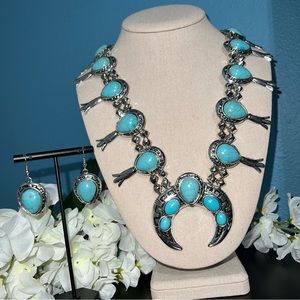 Boutique Western Turquoise Necklace & Earrings